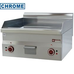 Plaque de cuisson électrique E60/PMCD6T 1/2 lisse et 1/2 nervurée Chrome Top