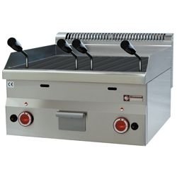 Grill G60/GPL6T à Pierres de Lave Gaz avec Grille de Cuisson en Fonte Top